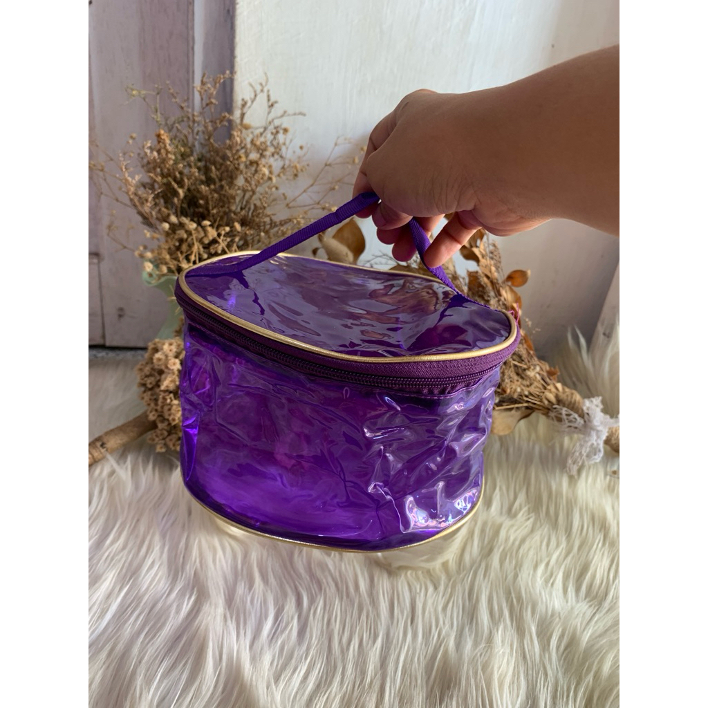 tas makeup transparan / tas bening serbaguna