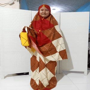 AN-NADA mukena dewasa bahan adem dan jatuh katun mikro premium travelling motif