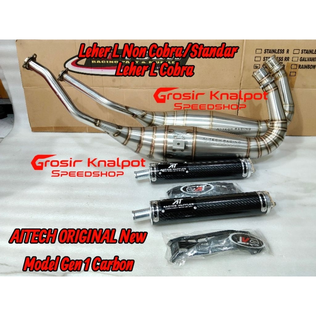 Knalpot Aitech Ai Tech ORIGINAL New model GEN 1  Stainles Type X2 Leher L X 2 Cobra & Standar Ninja 