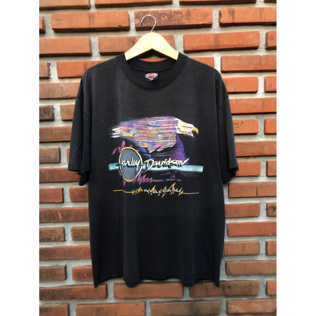 Tshirt Harley Davidson Vintage 90s Flying Eagle In Full Color