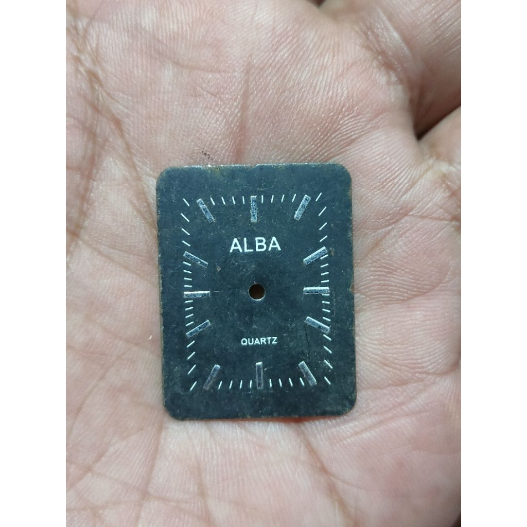 plat jam tangan alba kotak ukuran 23mm 30mm