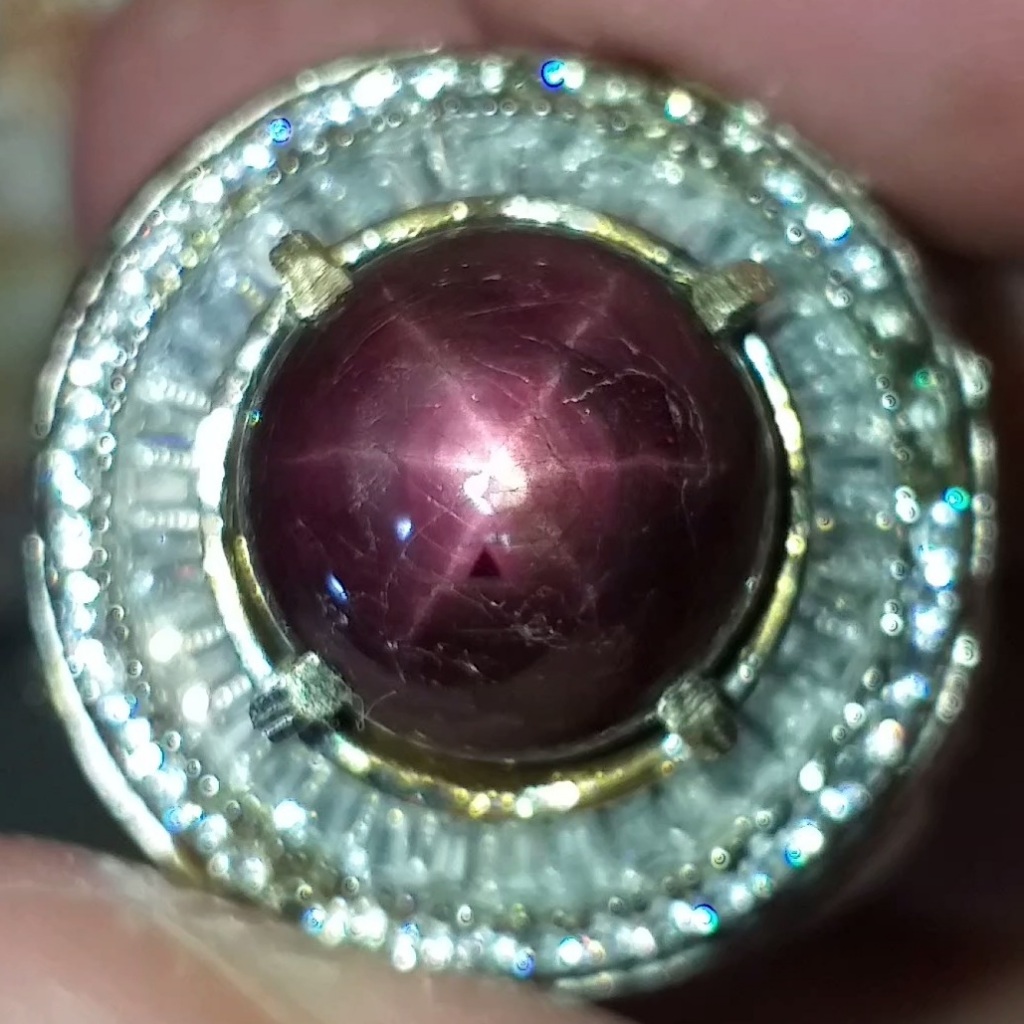 Cincin Ruby Star (6 Rays) Memo GLI Natural & Murah