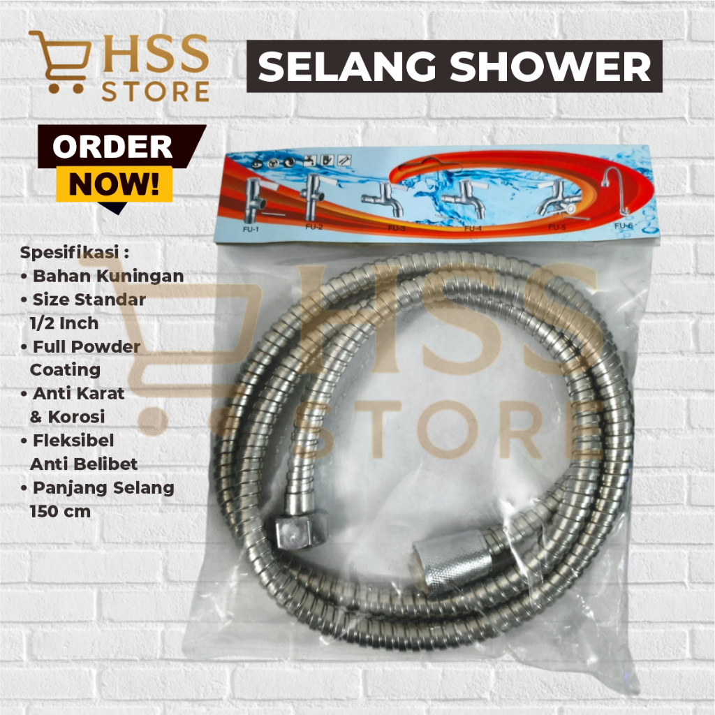 Selang Shower CHROME / Fleksibel Selang Shower / Selang sower kamar mandi Toilet / Selang sower Mand