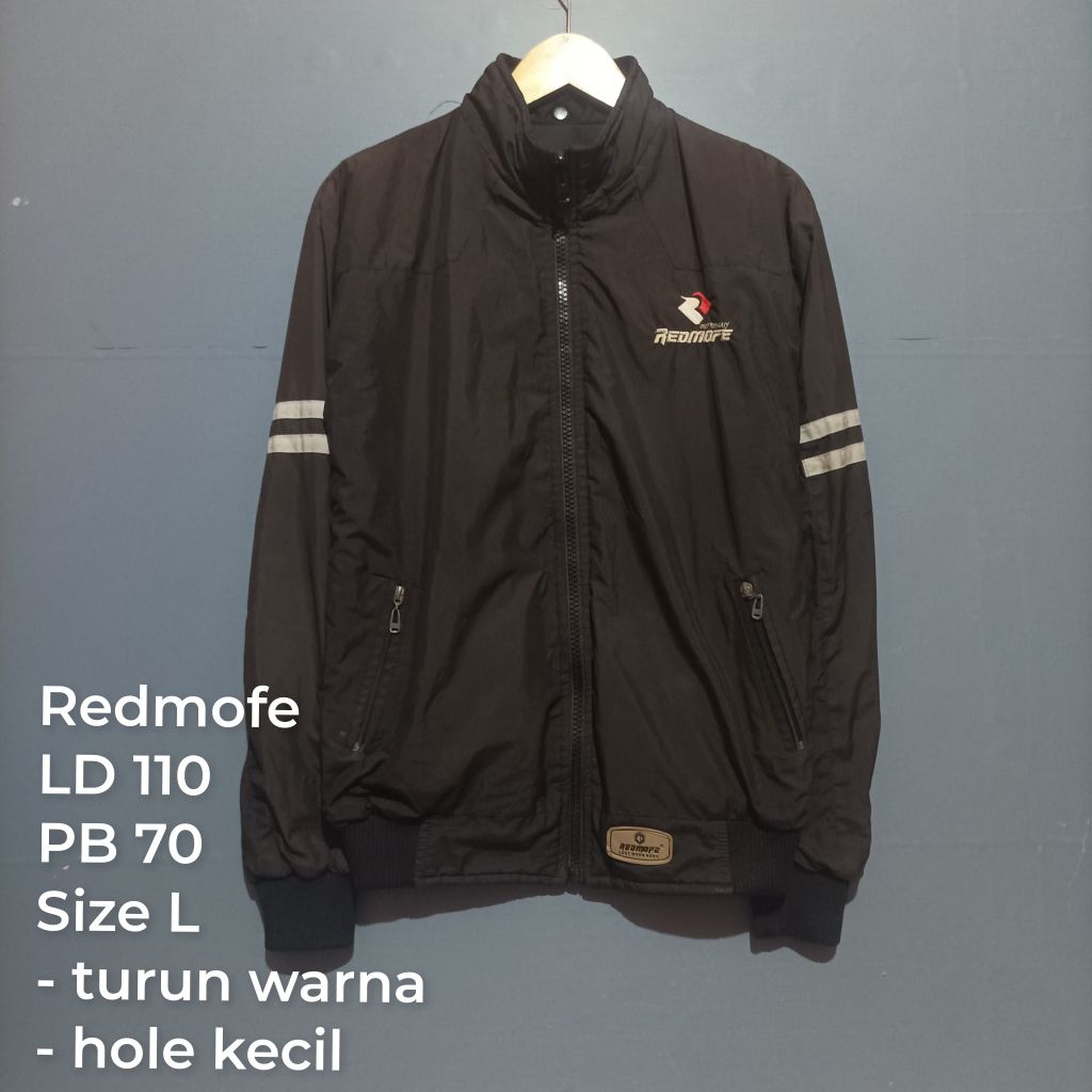jacket pria bolak balik size L warna abu gelap | bekas second preloved