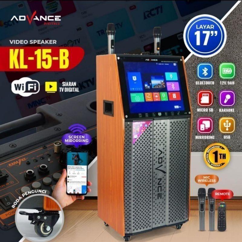 Speaker Advance KL-15B Portable LCD TV Digital 17" Free Mic