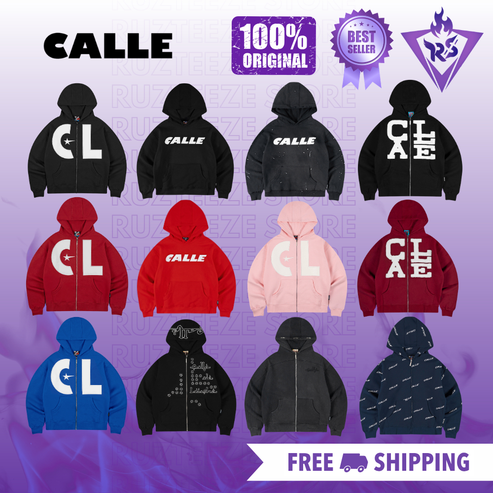 [ORIGINAL 100%] Zip Hoodie CALLE DE LARACHE Limited Edition || Hoodie Calle Superstar Zip Calle CL C