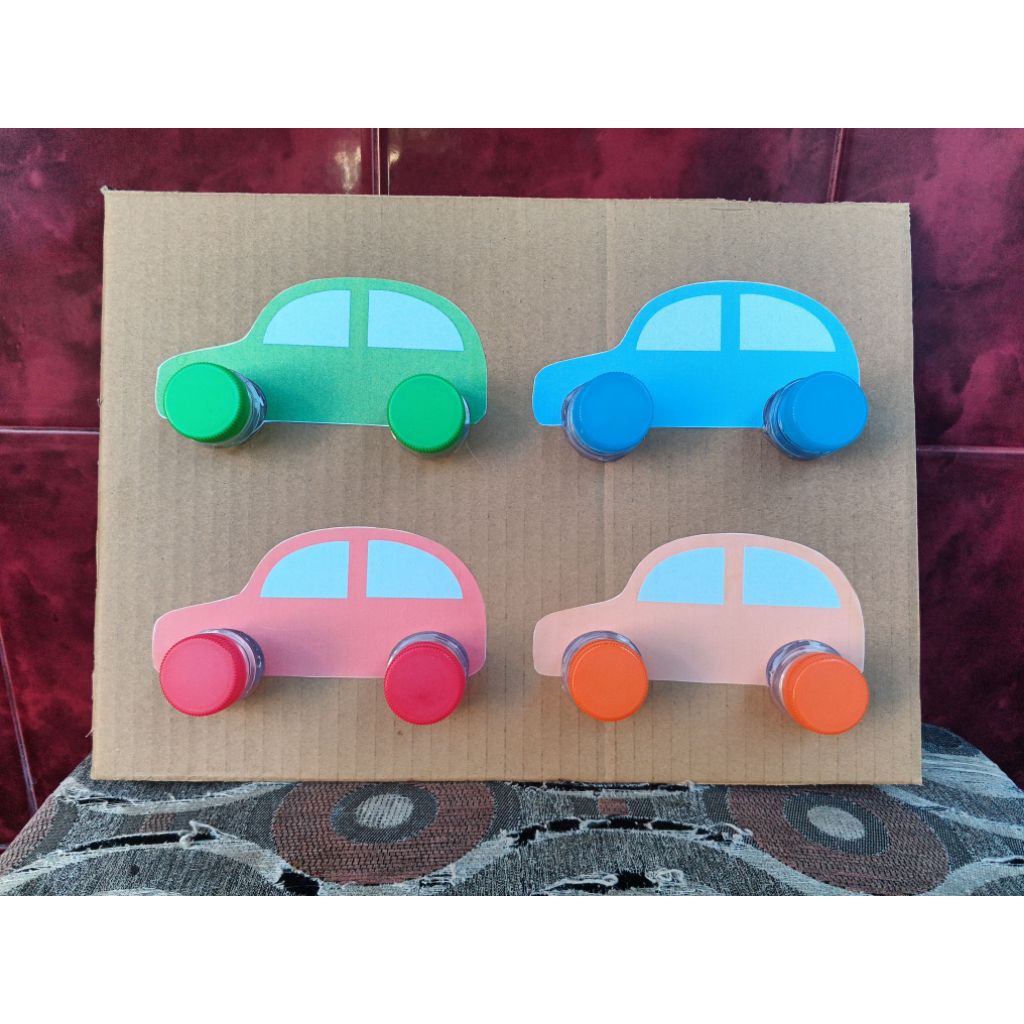 Loosepart DIY Memasangkan warna Roda dan Gambar APE anak PAUD