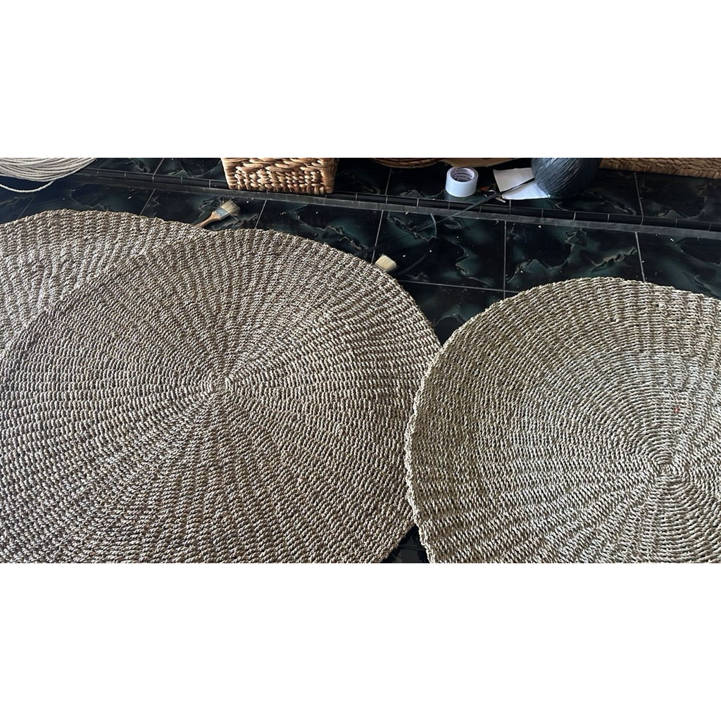 Rug Seagras Bulat/ Karpet Anyaman Seagras
