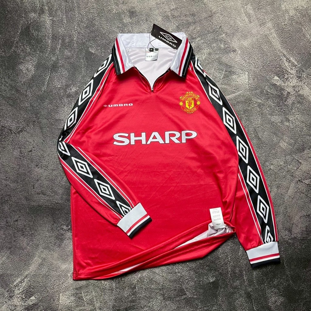 JERSEY MANCHESTER UNITED LONGSLEEVE CLASSIC CASUAL PRIA WANITA