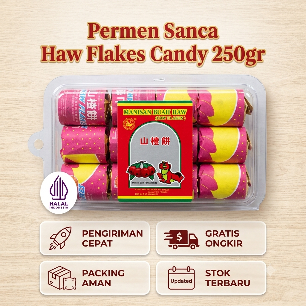 Permen Sanca Haw Flakes Candy 250gr - Halal