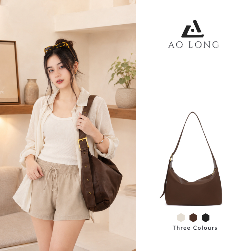 AOLONG Aresha 8973#Tas Selempang Wanita Bahan Parasut Premium Muat Dompet panjang Hp BISA COD SL.434