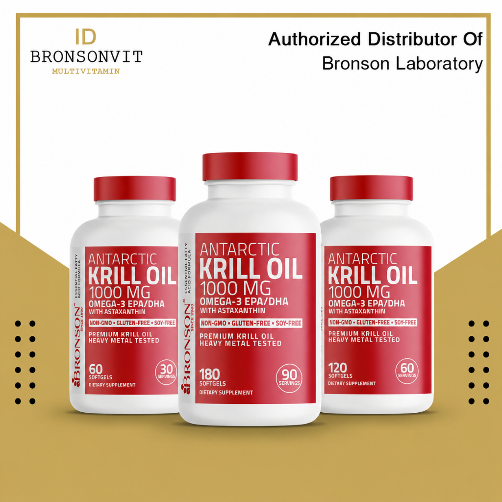 Bronson Antarctic Krill Oil 1000MG Omega-3 EPA/DHA Astaxanthin