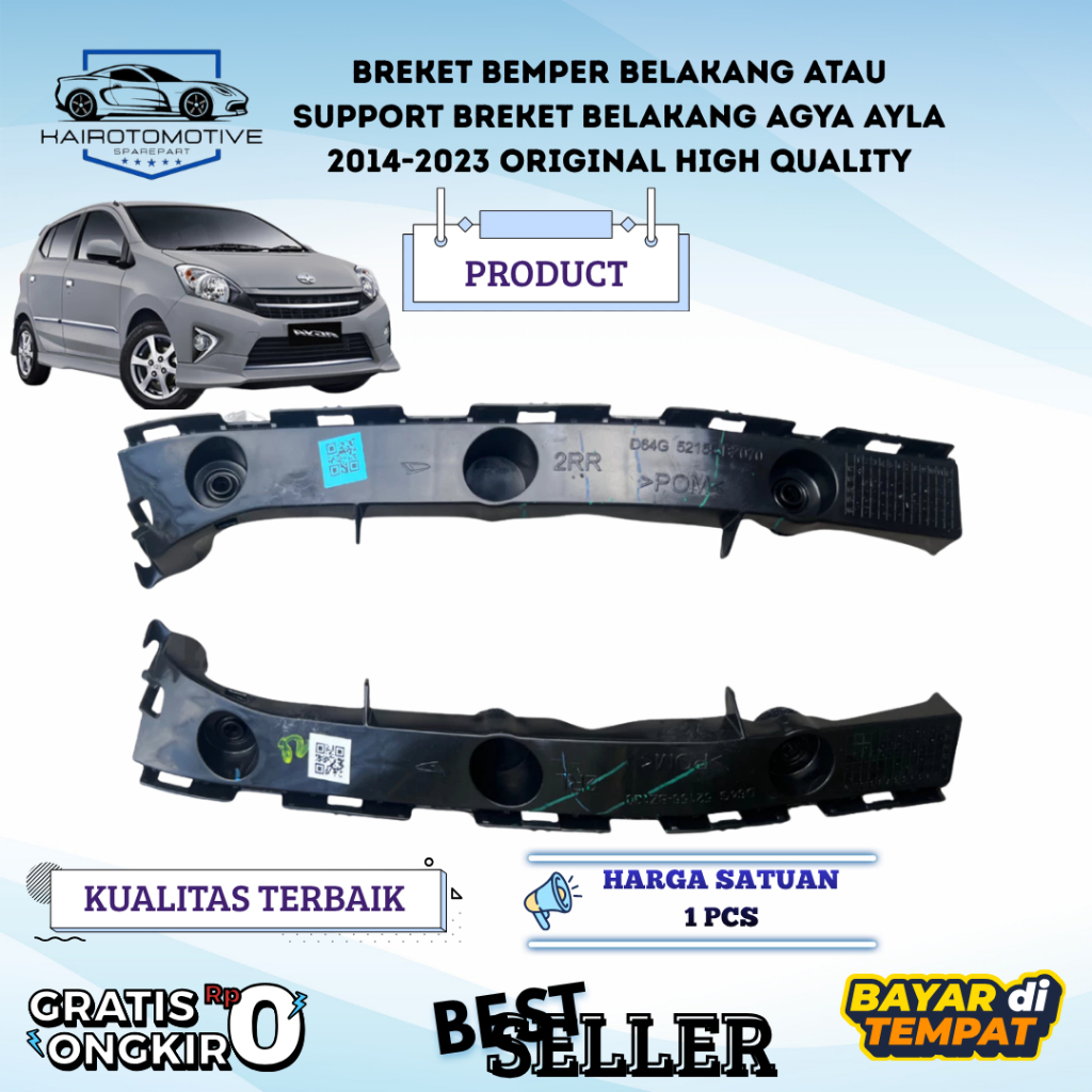 Breket Bemper Belakang Atau Support Breket Belakang Agya Ayla 2014-2023 Original