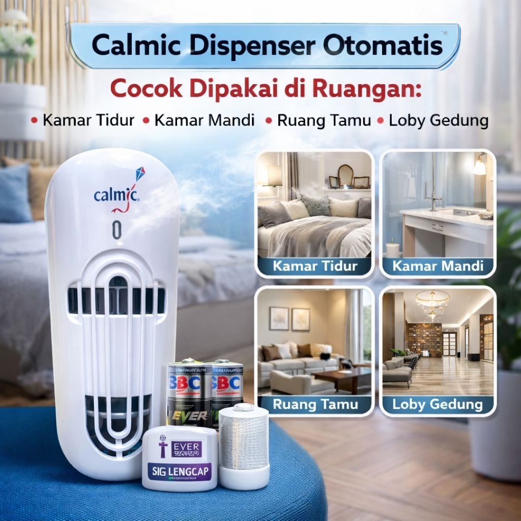New Dispenser Signature Calfresh Calmic Pengharum Otomatis - Unit Dispenser Calmic Pewangi Cair Siga