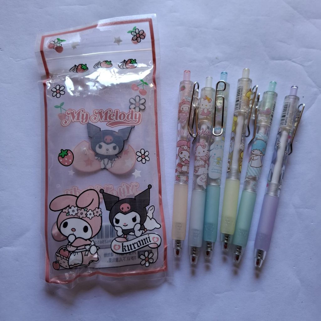pulpen gel kuromi tinta hitam karakter kartun tinta ketebalan 0,5mm