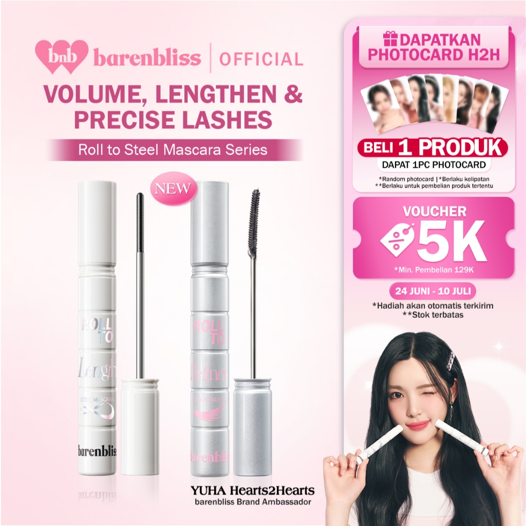 [GET FREE PC H2H] BNB barenbliss Roll to Length & Roll to Definer Steel Mascara 6g Maskara Besi Iron