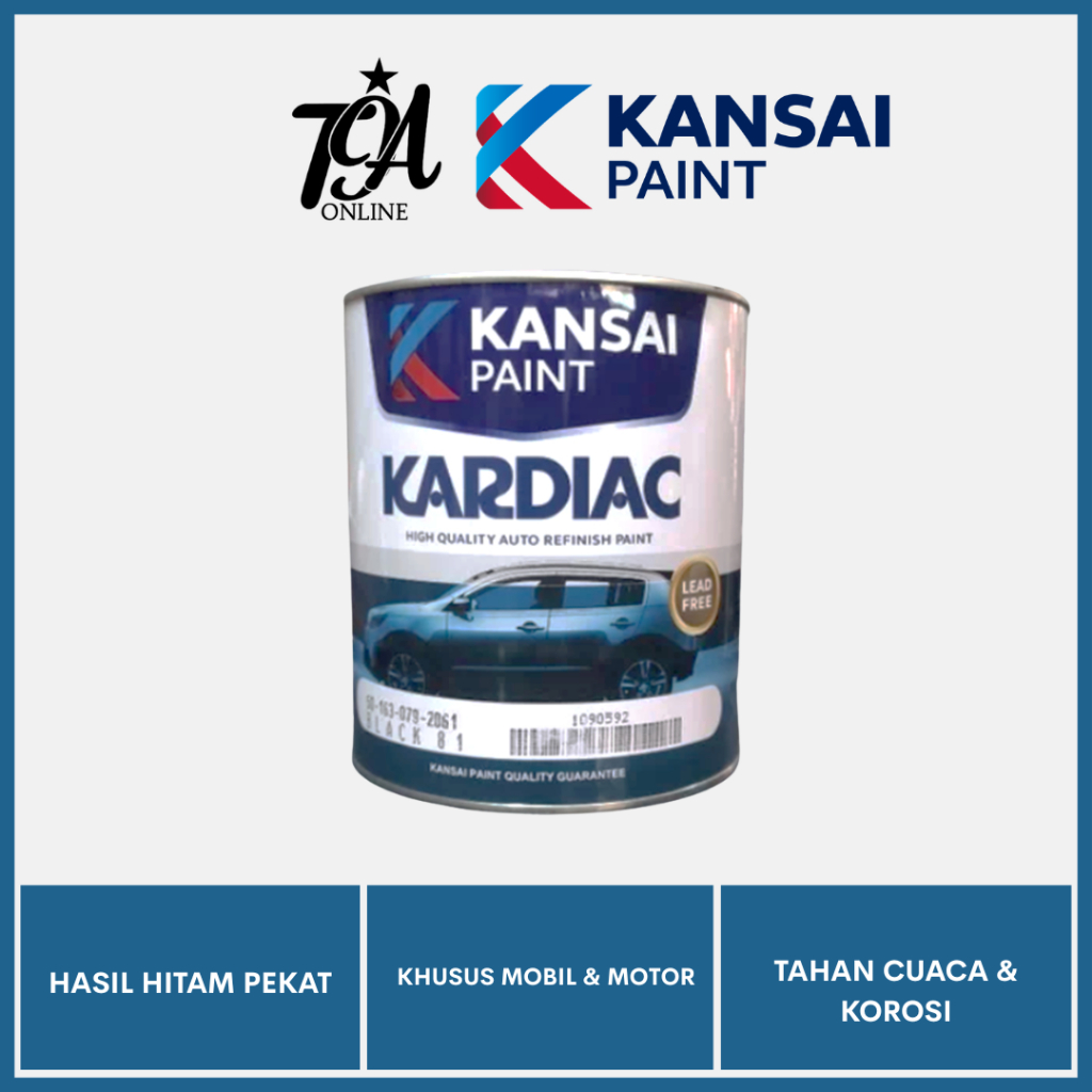 Kansai Paint Kardiac Black 81 Cat Mobil Hitam Pekat Doff Kilau Kebiruan Daya Rekat Kuat Anti Karat T