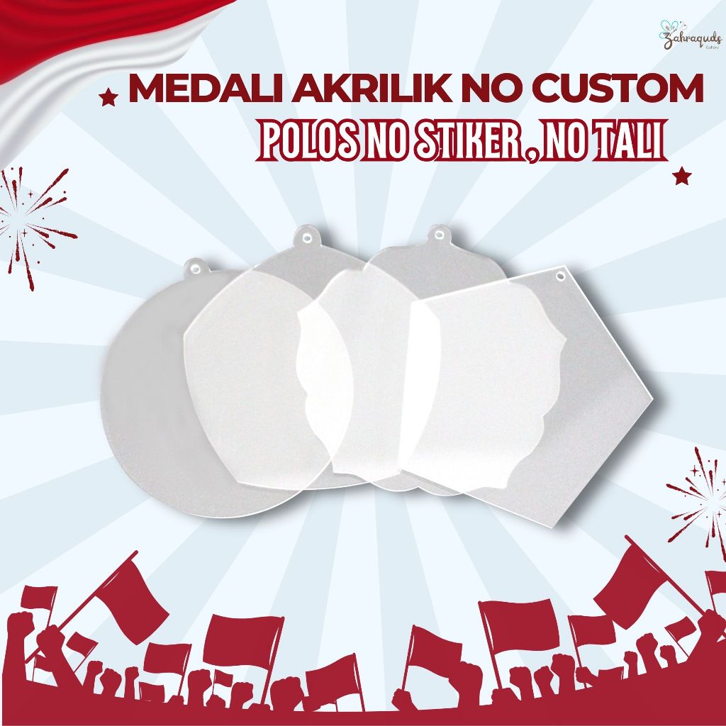 Medali Akrilk Tanpa Tali (HANYA AKRILIK) Medali Wisuda Kejuaraan Olimpiade Hadiah Perlombaan Bahan A