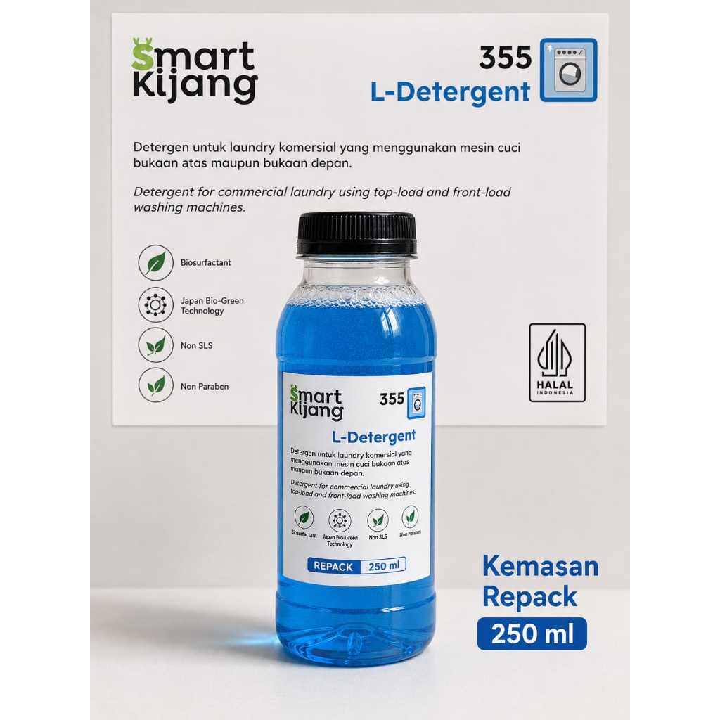 Smart Kijang Detergen Laundry | Cair 250 ml - Kemasan Repack I Trial Pack