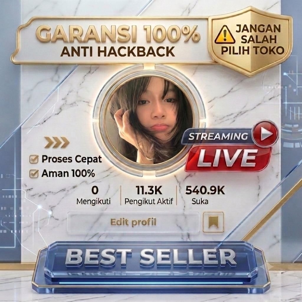 AKUN TIKTOK NON AFFILIATE / AFFILIATE OFF 1K - 20K FOLLOWERS REAL INDO BISA LIVE TERMURAH
