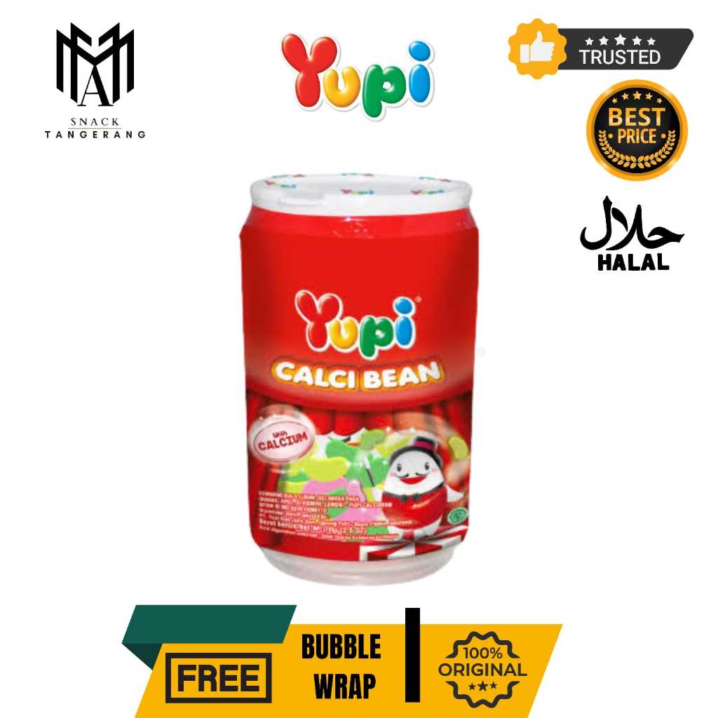 Permen Yupi Jelly Calci Bean Bottle 70 Gr - Satuan