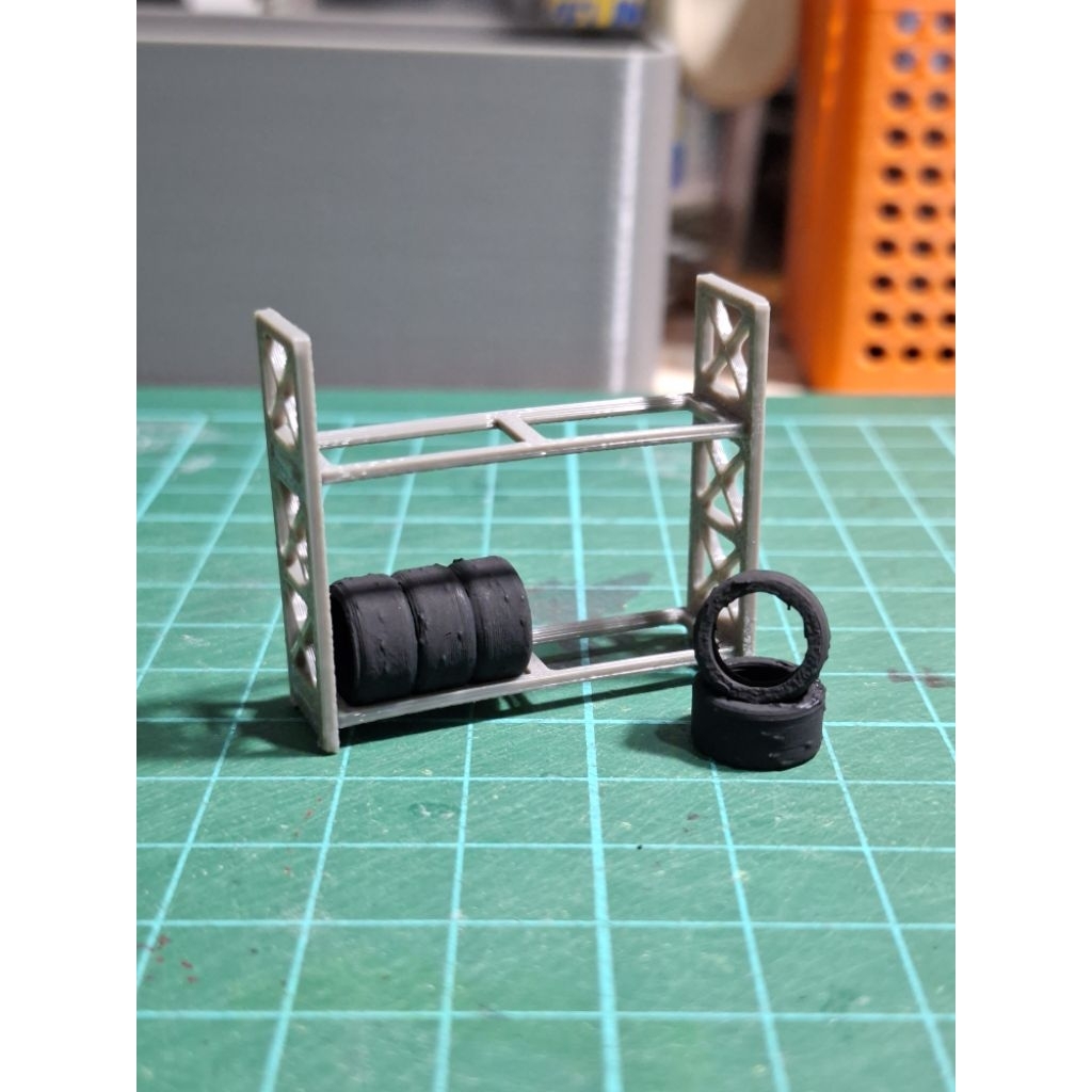 Diorama wheels rack 1/64 - Hotwheels Diorama - Rak Roda Hotwheels