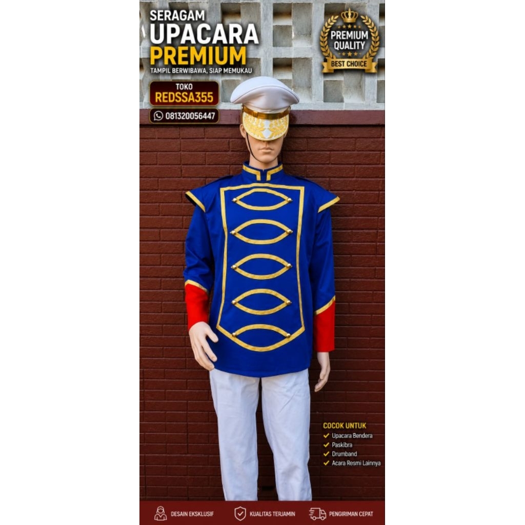 baju mayoret drumband marchingband  paskibra lkbb wanita pria mewah