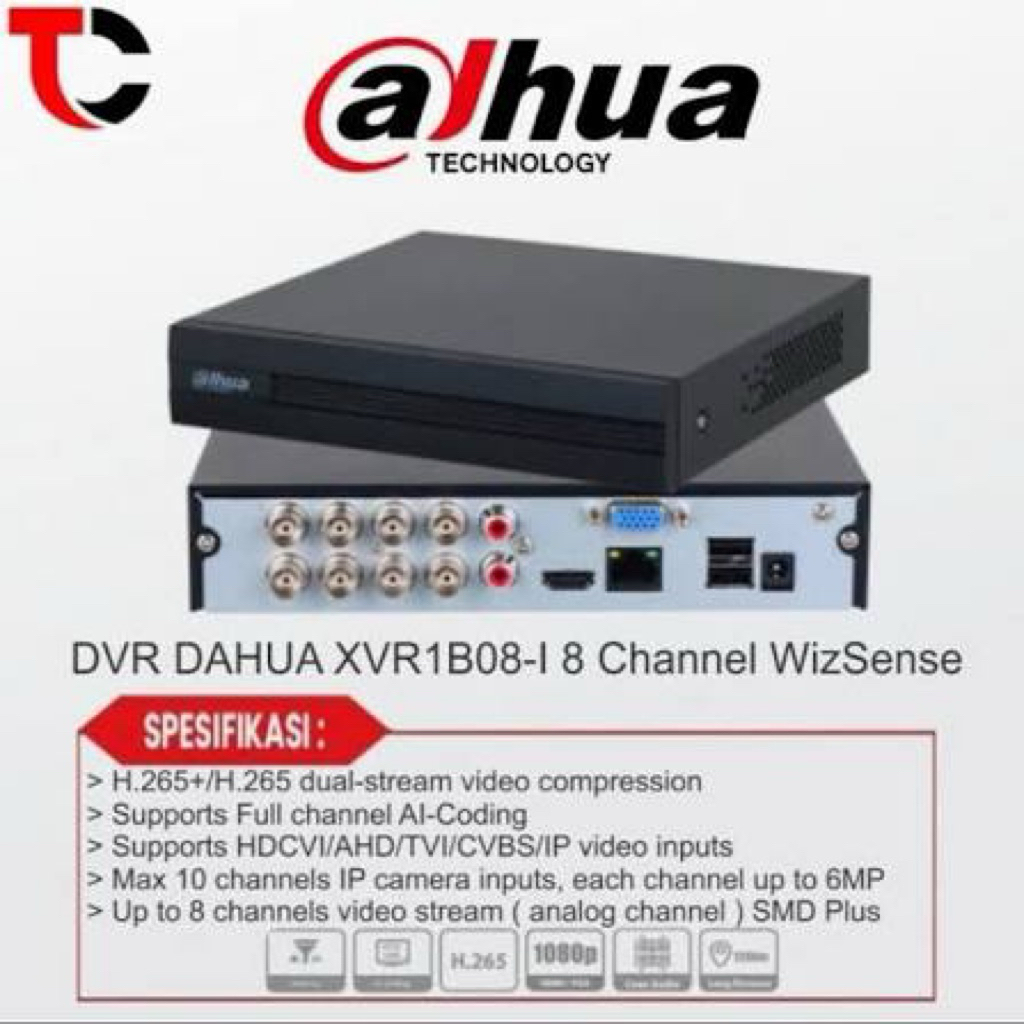 DVR DAHUA 8 CAHNNEL DH 2MP DVR 8CH DISC TERMURAHH DISINI
