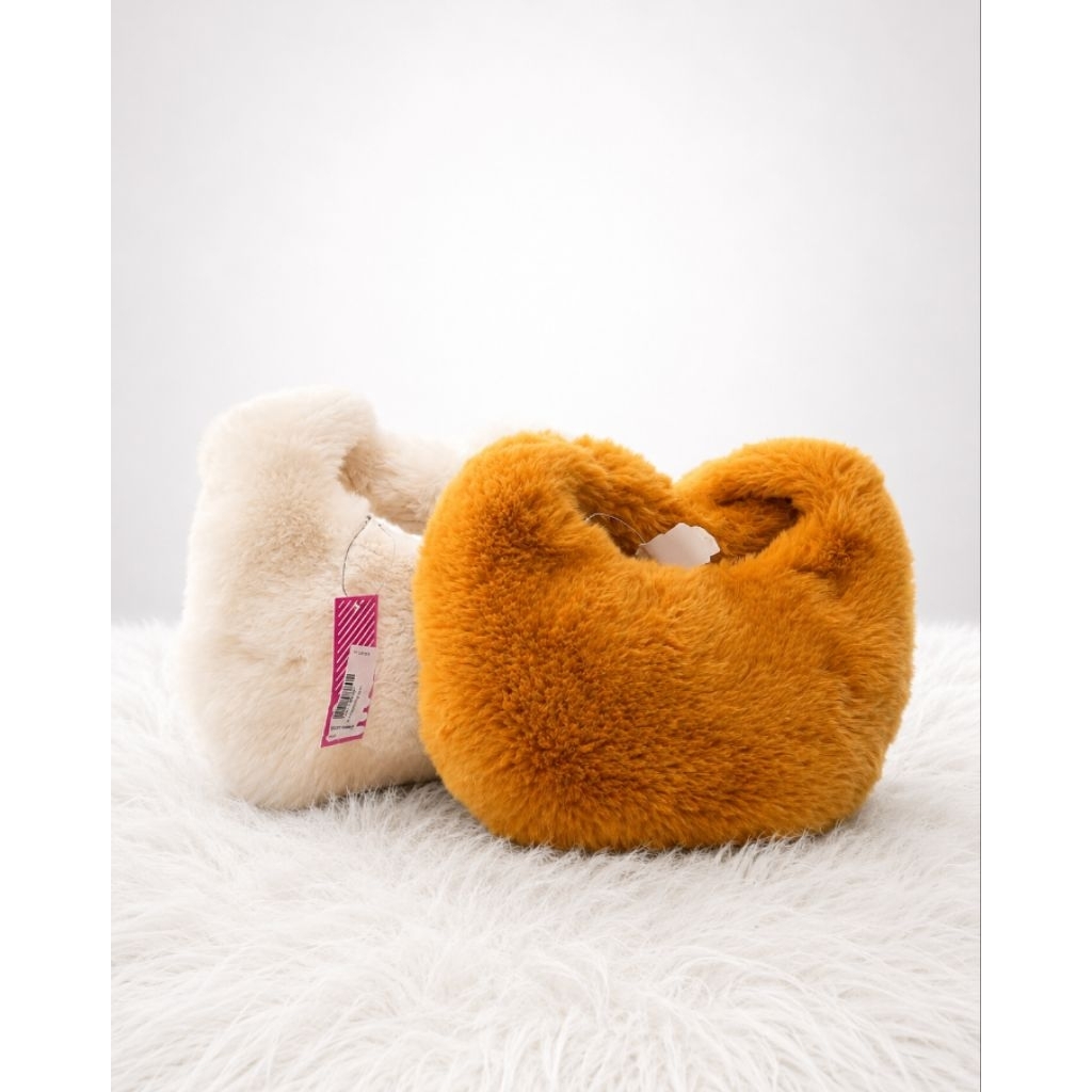 Tas Bulu Wanita Faux Fur Shoulder Bag Fashion Korea Kekinian