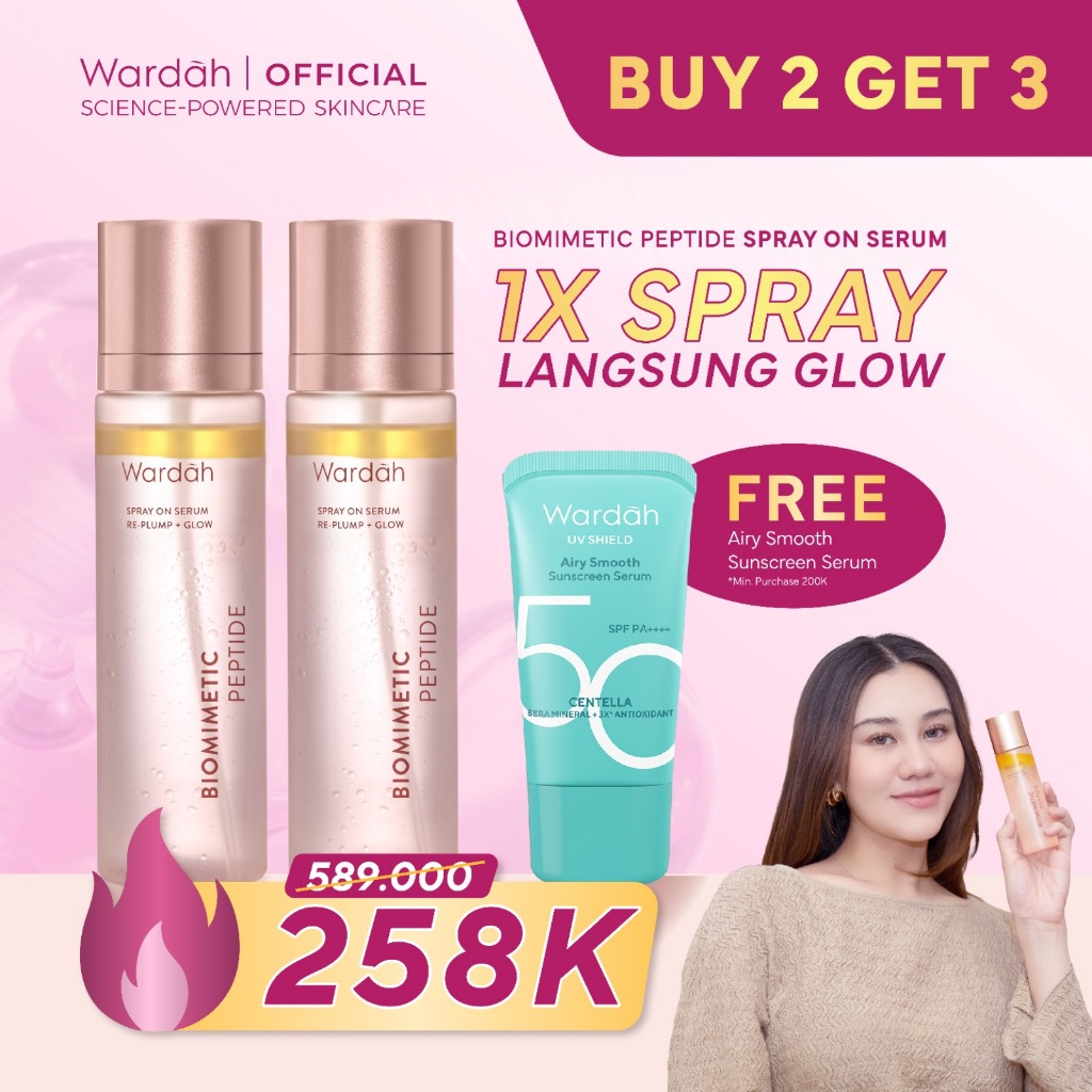 WARDAH Serum Spray - Instant Glowing First Spray Serum - Spray On Serum 105 ml - Kulit lebih glowing