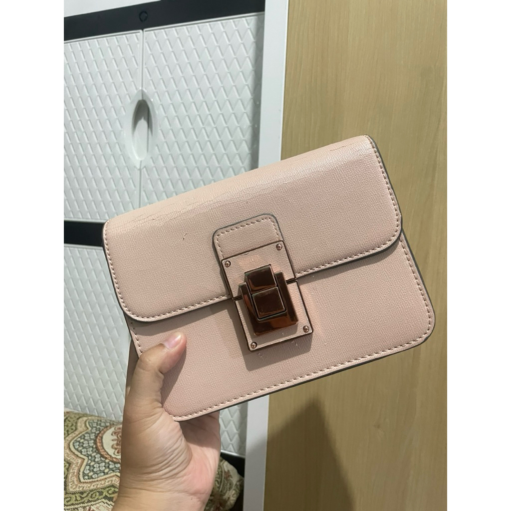 TAS ALDO ASLI WARNA PINK MINUS
