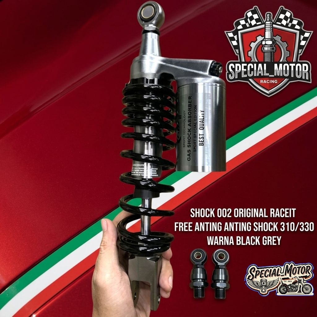 ORIGINAL SHOCKBREAKER RACEIT TABUNG ATAS MODEL GOG YSS SHOCK MATIC WARNA GREY VARIO MIO BEAT DLL