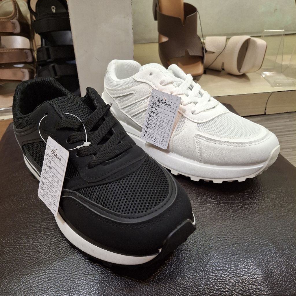ST MORITZ NEW sepatu sneakers tali wanita ori size 36-40