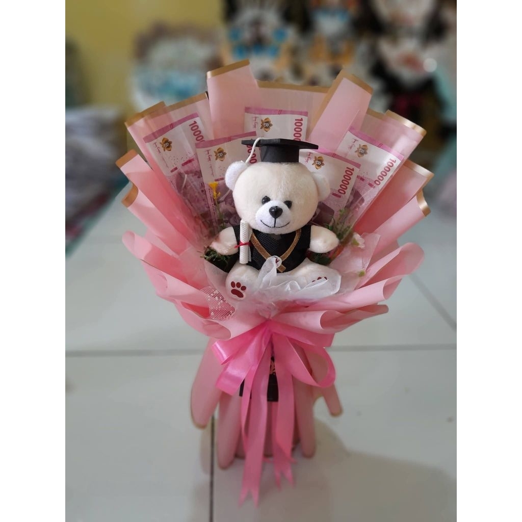 (BUKET BONEKA WISUDA & UANG KOSONGAN SIAP KIRIM), kerangka buket uang, buket wisuda