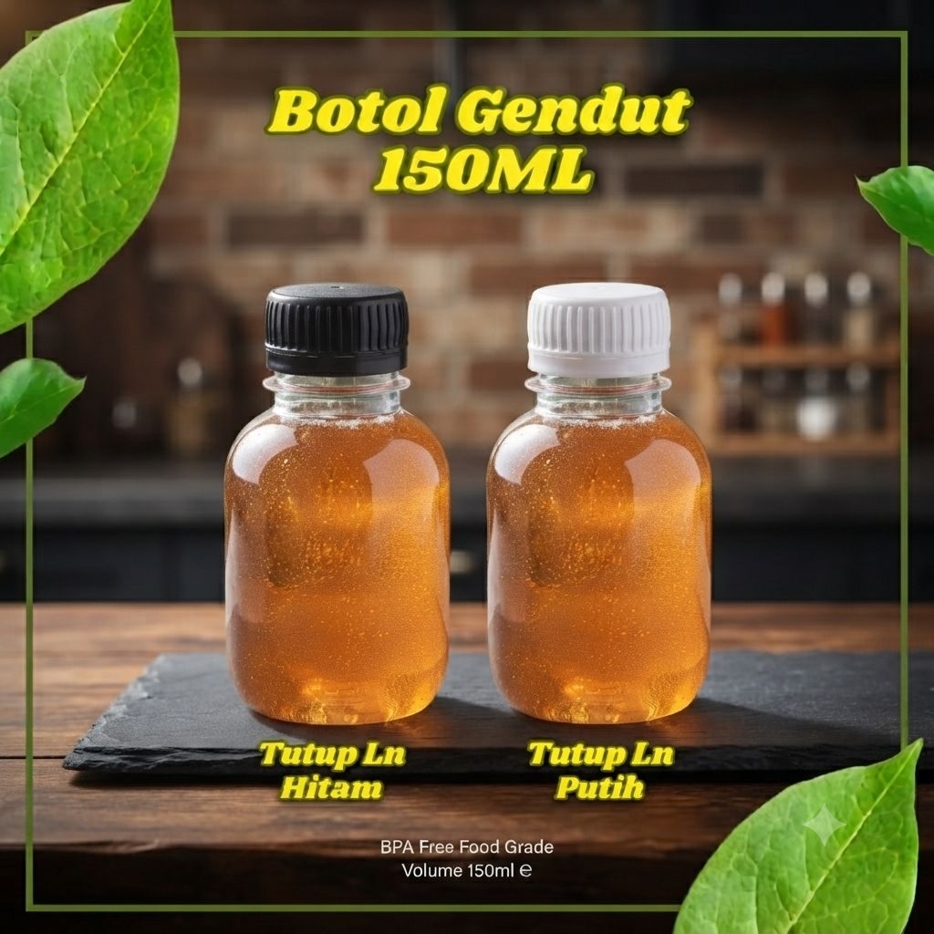 Botol Gendut 150ml LN Harga termurah || Botol Kemasan 150ml Plastik