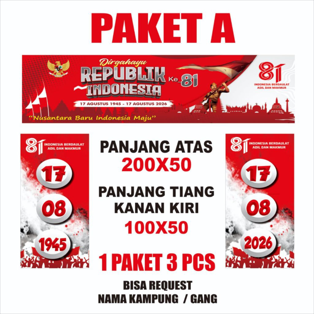 Banner Gapura Agustus an - Spanduk HUT RI 2026