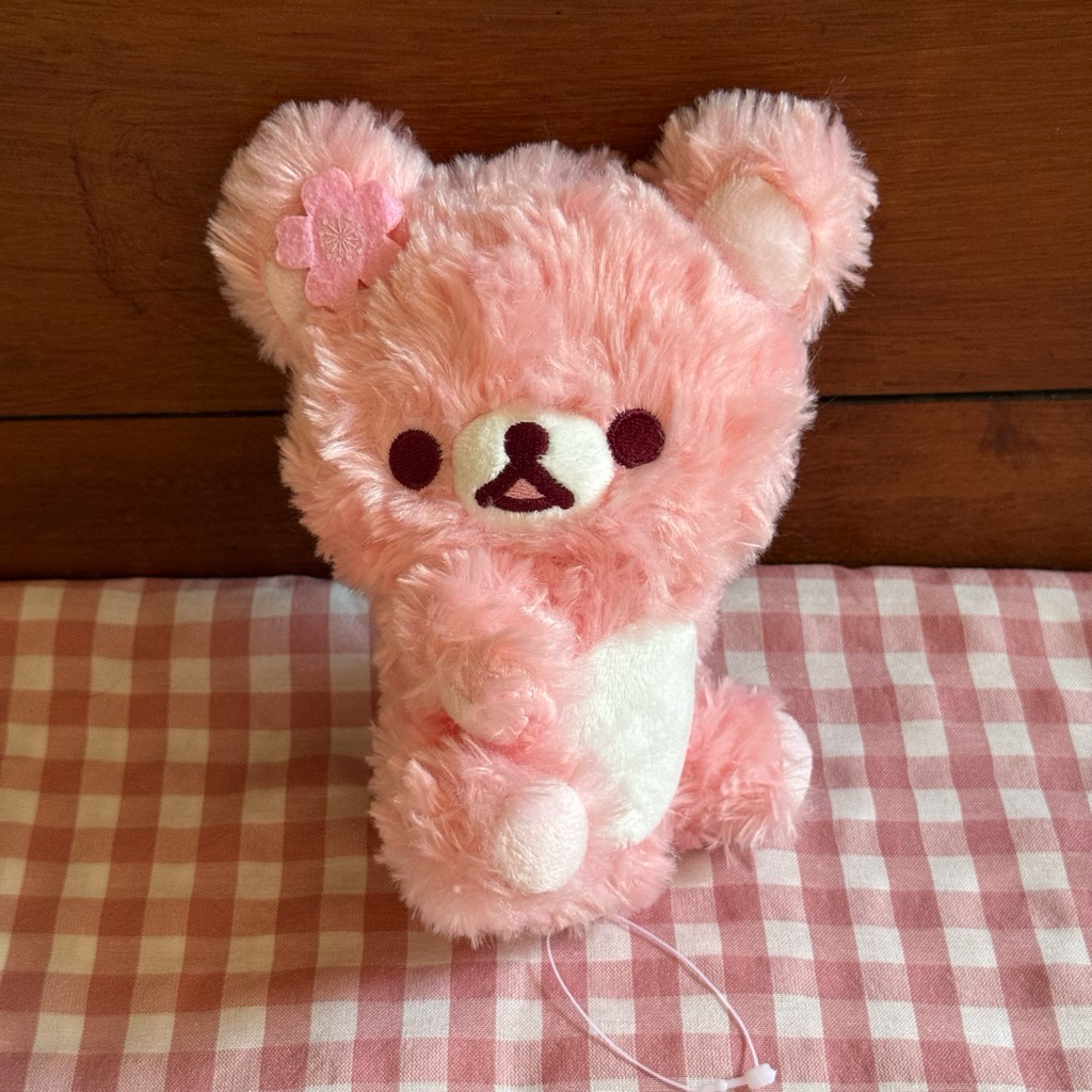Boneka Rilakkuma Sakura Cherry Blossom Rose Boa San-X
