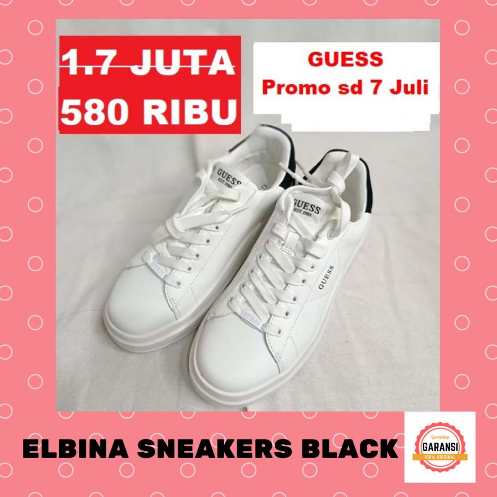 Sepatu sneakers seri ELBINA wanita Guess 100% original store