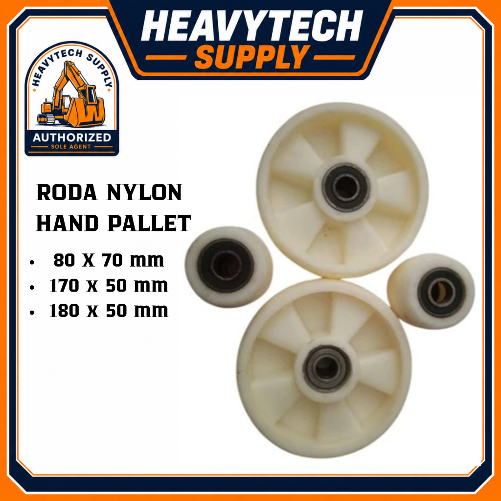 RODA NYLON HAND PALLET / PU Caster / kecil & besar - READY STOCK