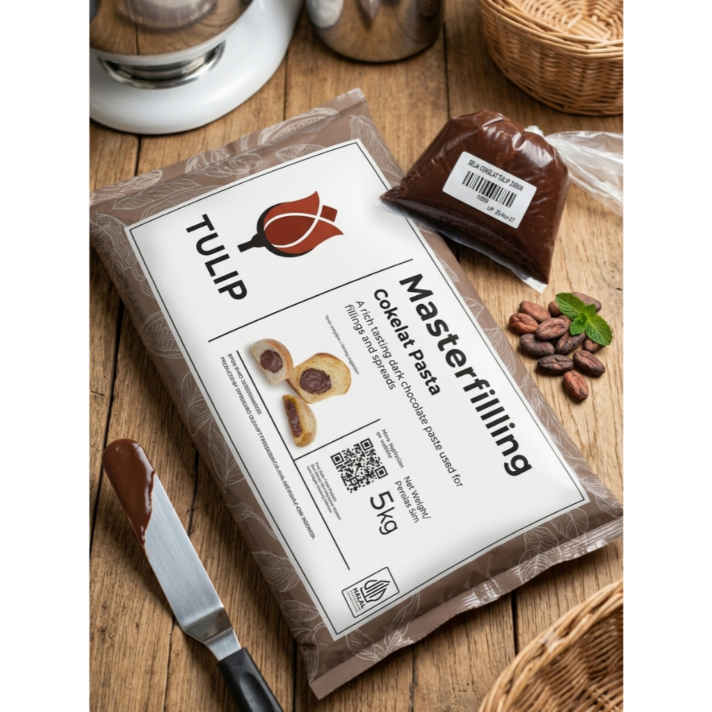 Selai Coklat Tulip 250gr/ Coklat Fillling/ Tulip master filling/ Chocolate Filling