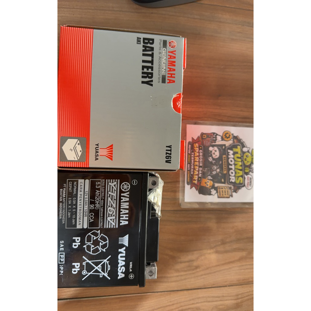 Battray Yuasa YTZ6V asli yamaha