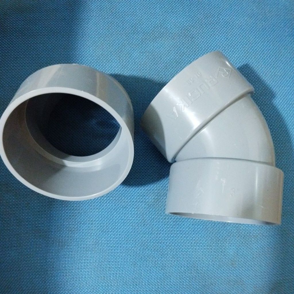 Elbow 3" 45° D Rucika / Elbow fitting pipa 3" 45 derajat D