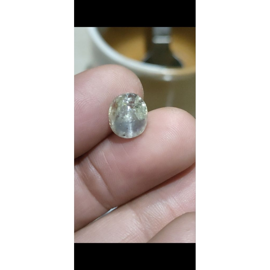 batu permata natural bicolor tourmaline 4.6 carat (batu retak)