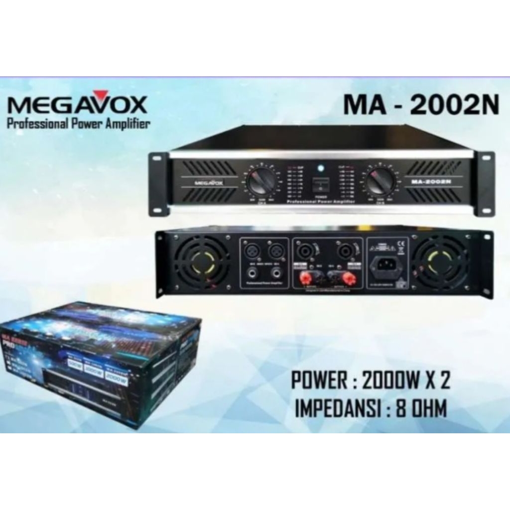 POWER AMPLIFIER MEGAVOX MA-2002N 2 X 2000 WATT MA2002N