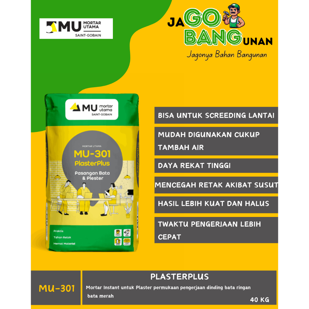 Mortar Utama MU - 301 MORTAR PLASTER