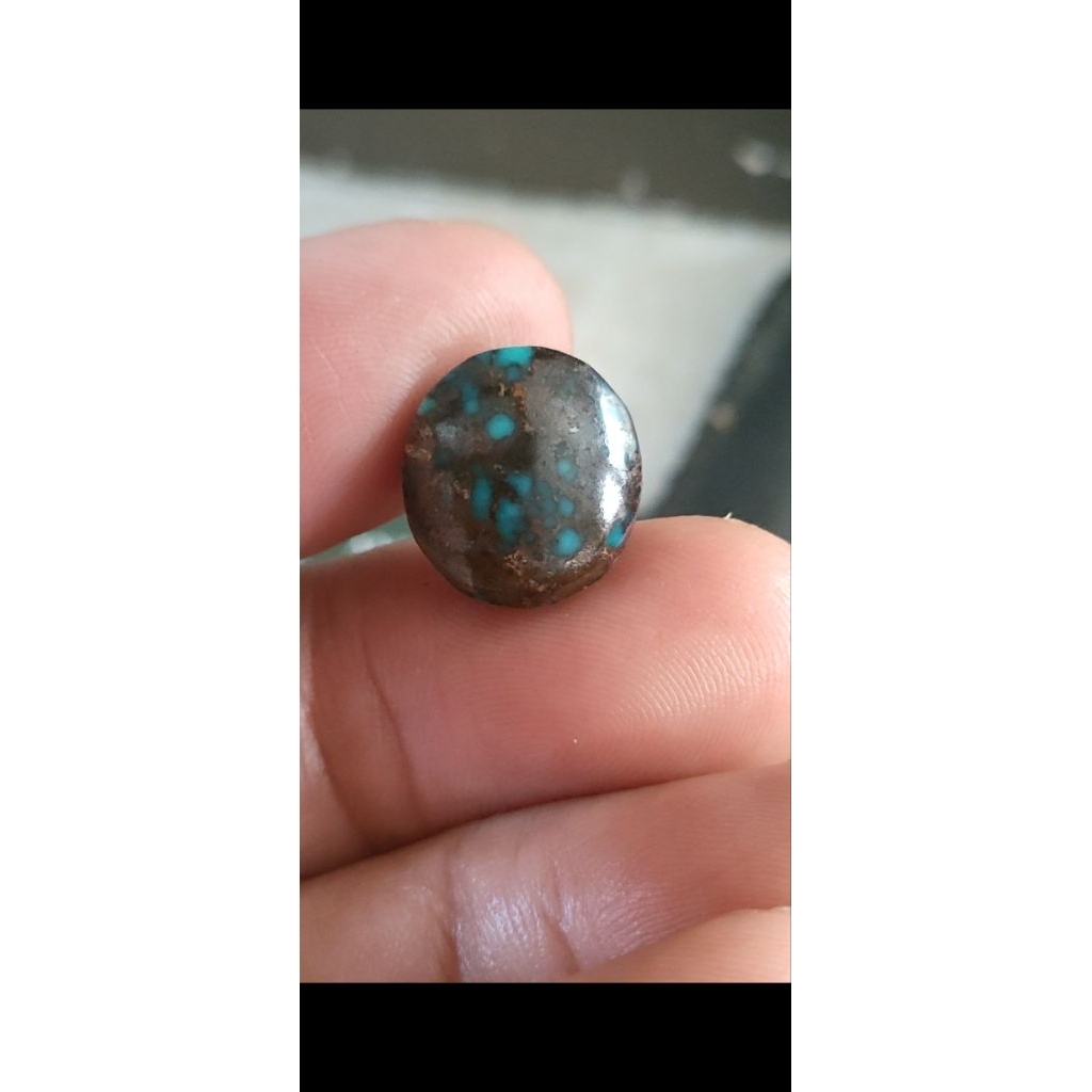 Batu Akik Pirus Persia bundar kecil