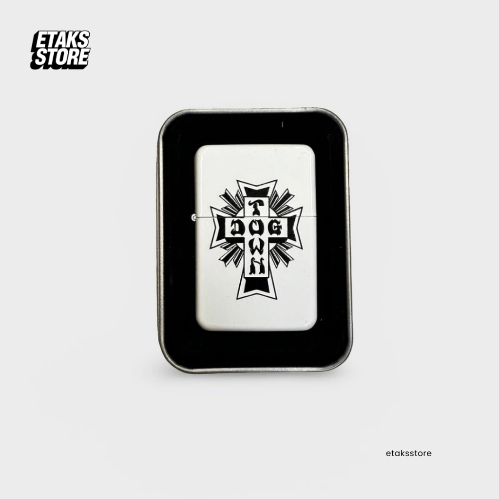 Korek Api Zippo Dogtown Cross Logo Flip Top Metal Lighter | Import USA Original Resmi
