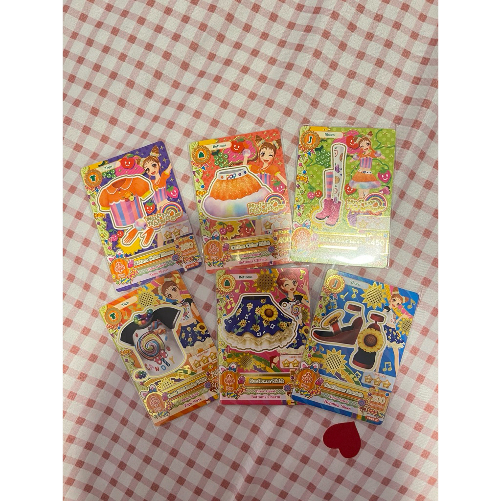 wts jual kartu aikatsu aikatsu cards brand happy rainbow otome and kaede take all bulk
