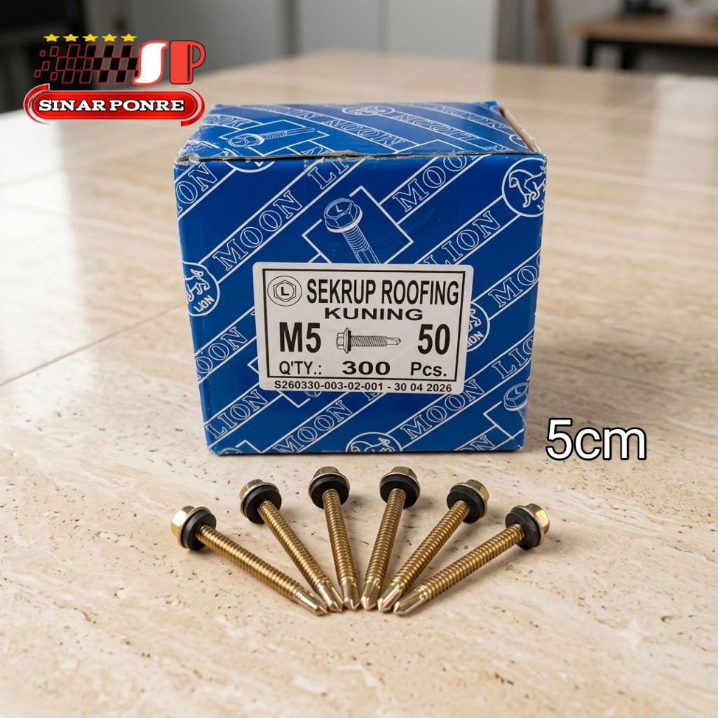 BAUT ROOFING BAUT SPANDEK SKRUP SPANDEK 5 CM KUNING