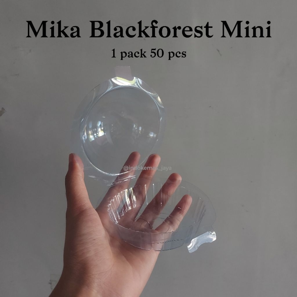 [5 pack] Mika Blackforest Kecil/ Mika Kue Mini/ Mika Donat Kentang/ Mika Tutup Cembung/ Mika Transpa